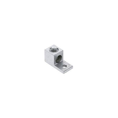 Panduit Mechanical Lug, 500 kcmil Max, 1 Conductor, 1 Hole, 1/4 in Stud, Aluminum LAMA500-38-6Y
